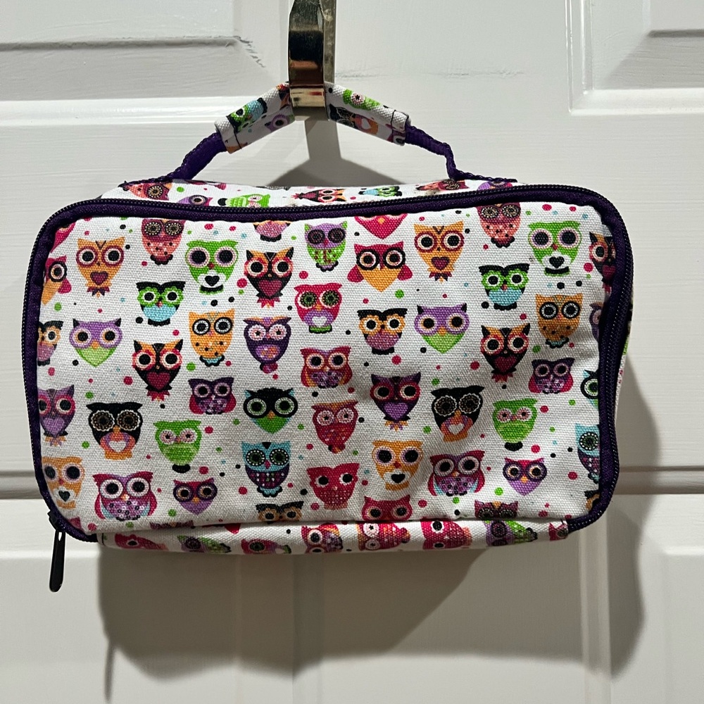 Owl Print Kids Lunch Bag with Multicolor Design